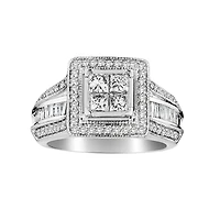 1.00 Carat of Diamonds Princess Ring, 10kt White Gold….....................NOW