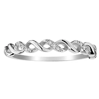 .08 Carat of Diamonds "Infinity" Ring, 10kt White Gold......................NOW