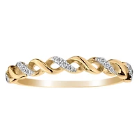 .08 Carat of Diamonds "Infinity" Ring, 10kt Yellow Gold......................NOW