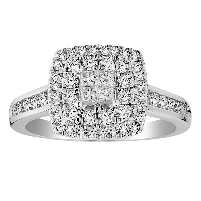 .75 Carat of Diamonds Princess Ring, 14kt White Gold......................NOW