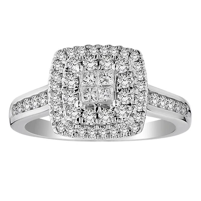.75 Carat of Diamonds Princess Ring, 14kt White Gold......................NOW