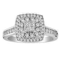 .75 Carat of Diamonds Princess Ring, 14kt White Gold......................NOW