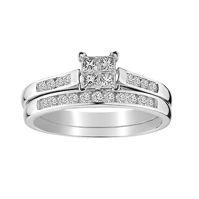 .50 Carat of Diamonds Ring Set, 10kt White Gold.......................NOW
