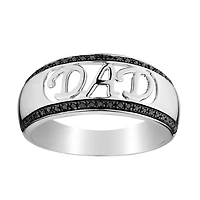 .16 Carat of Black Diamonds "Dad" Gentleman's Ring, Silver....................NOW