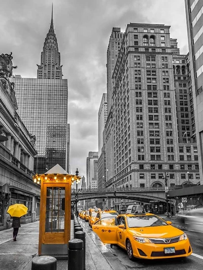 Assaf Frank - Cab on New York city street, FTBR-1840