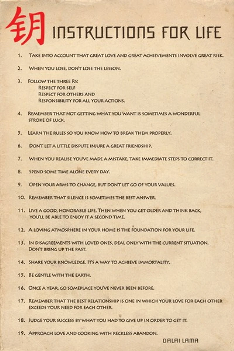 Instruction for Life