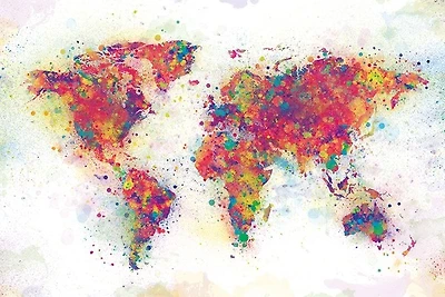 World Map - Color Splash 