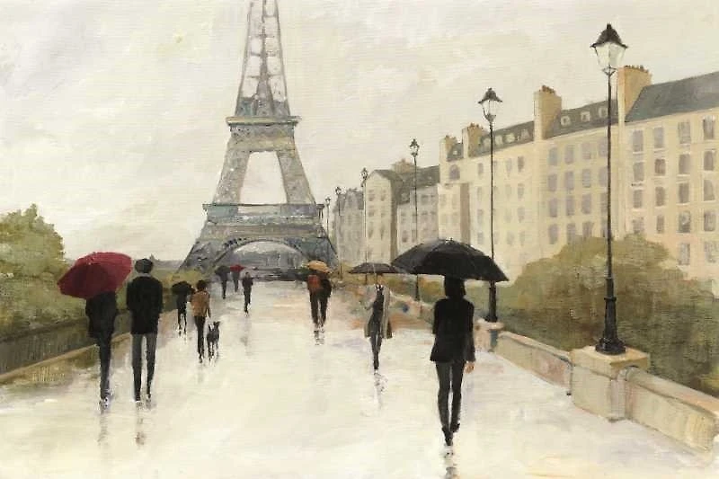 Avery Tillmon - Eiffel In The Rain Marsala Umbrella