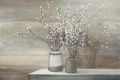 Julia Purinton - Pussy Willow Still Life Gray Pots  