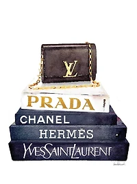 Amanda Greenwood - Book Stack Black Clutch