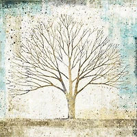 Avery Tillmon - Solitary Tree Collage - 27X27  