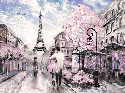 Arthur Heard - Paris View Eiffel Tower II Pink
