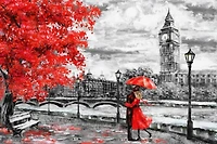 Arthur Heard - London View Big Ben III Red