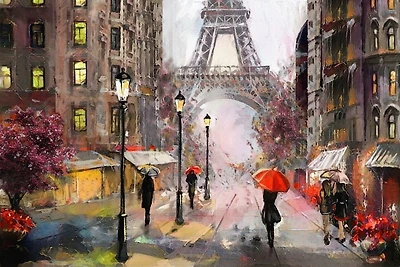Arthur Heard - Paris View Eiffel Tower IV Red