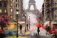Arthur Heard - Paris View Eiffel Tower IV Red