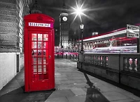 Assaf Frank - Telephone box with Big Ben, London, Uk