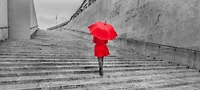 Assaf Frank - Tourist with red umbrella
