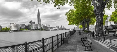 Assaf Frank - Thames promenade with The Shard background, London, UK