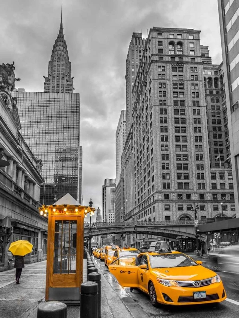 Assaf Frank - Cab on New York city street, FTBR-1840