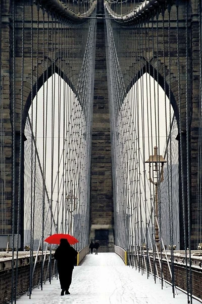 Michael Cahill - Brooklyn Bridge Meets Red