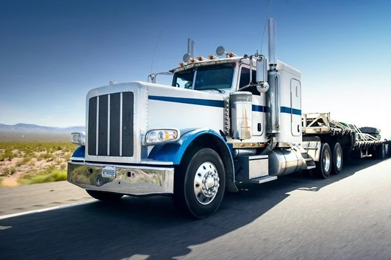 Truck and Highway at Day  
