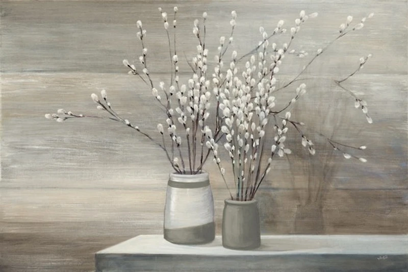 Julia Purinton - Pussy Willow Still Life Gray Pots  
