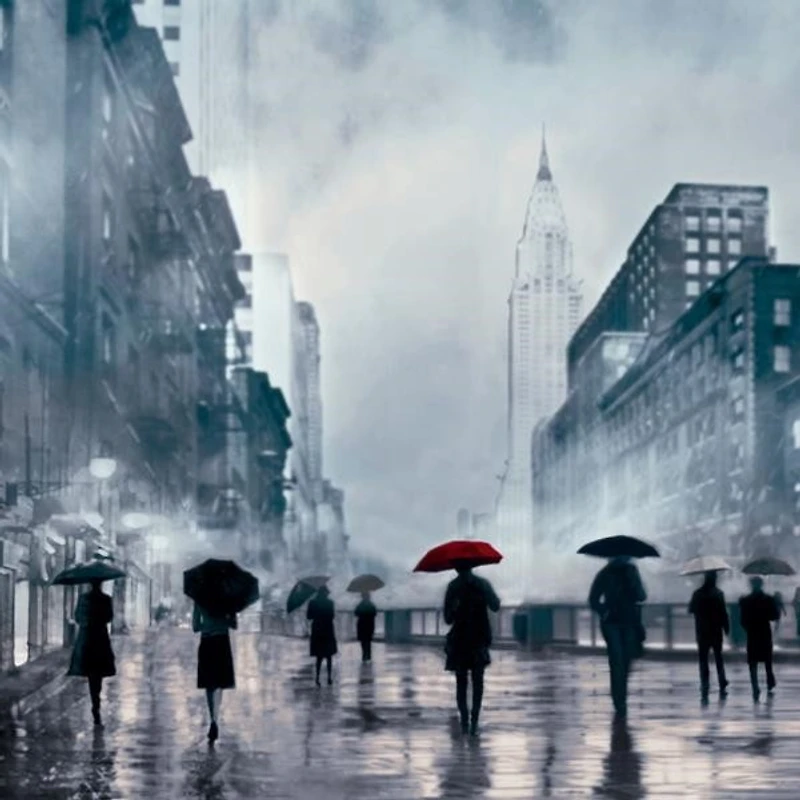 Robert Canady - New York Red Umbrella
