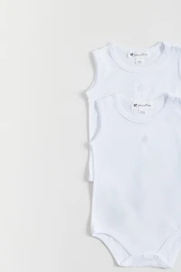 Logo Sleeveless Bodysuit 2-Pack