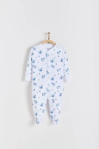 Foxie Footed Front-Snap Pajama