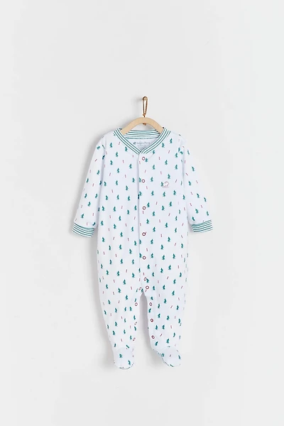 Christmas Pajama Snap Footie