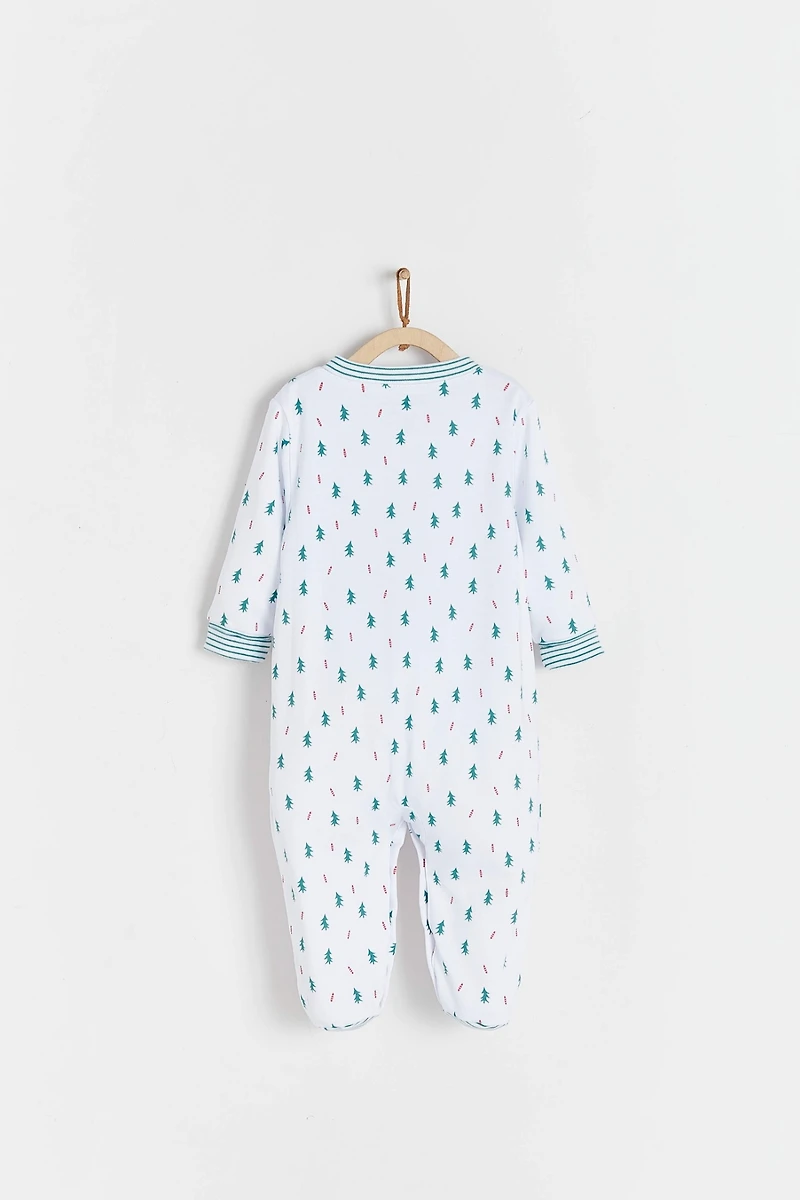 Christmas Pajama Snap Footie