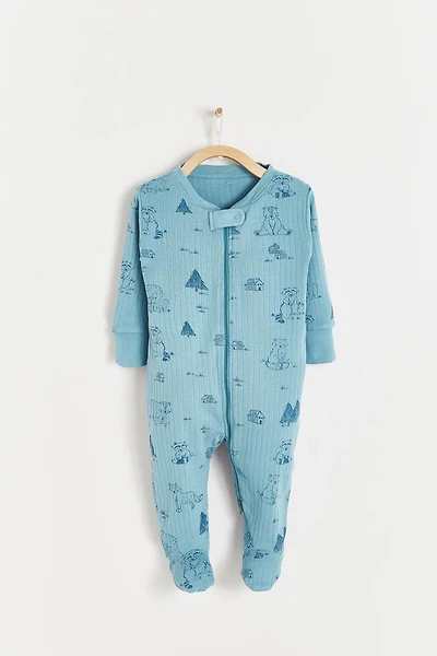 Ozy Double Zip Footie Pajamas