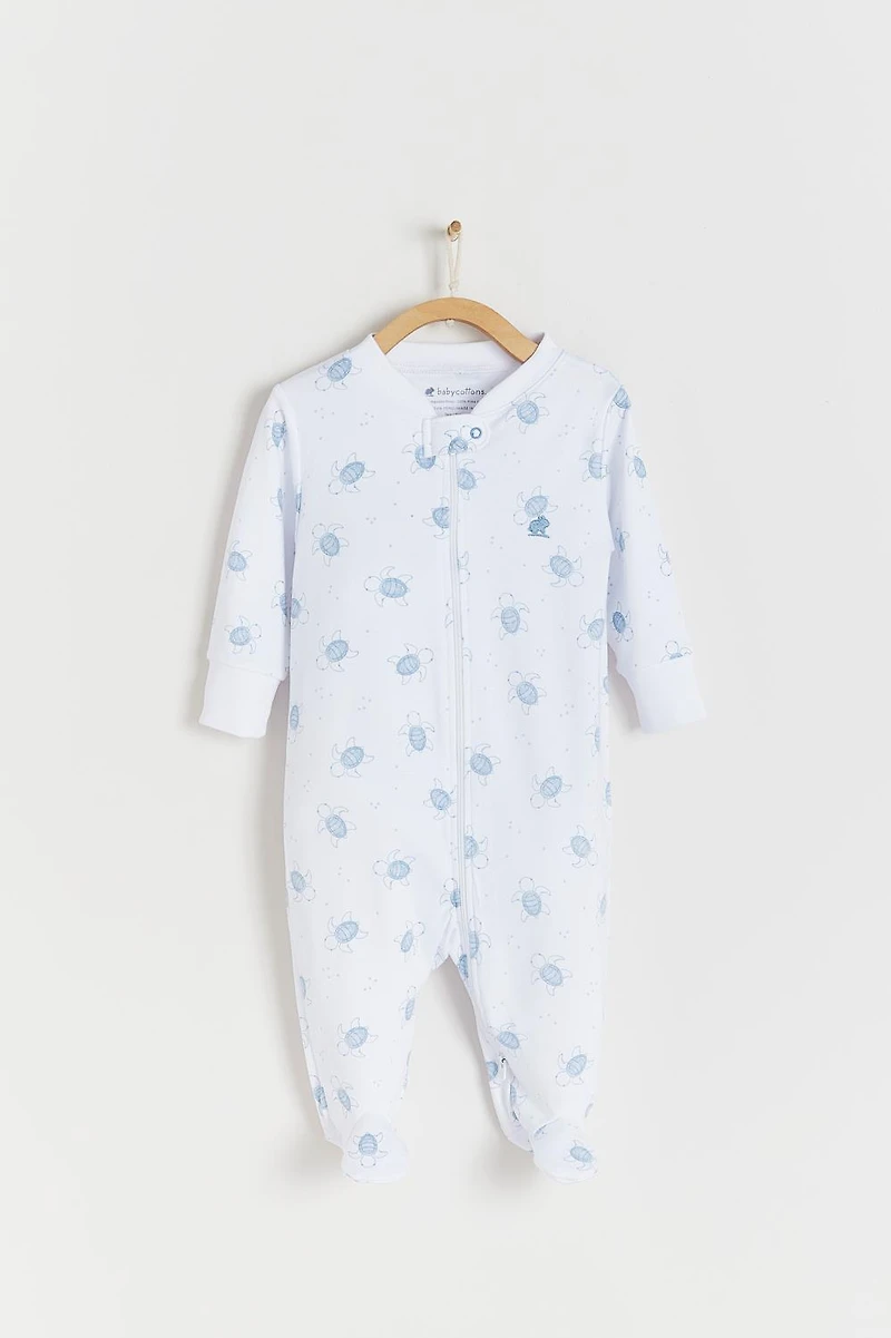 Turtles Zip Footed Pajama