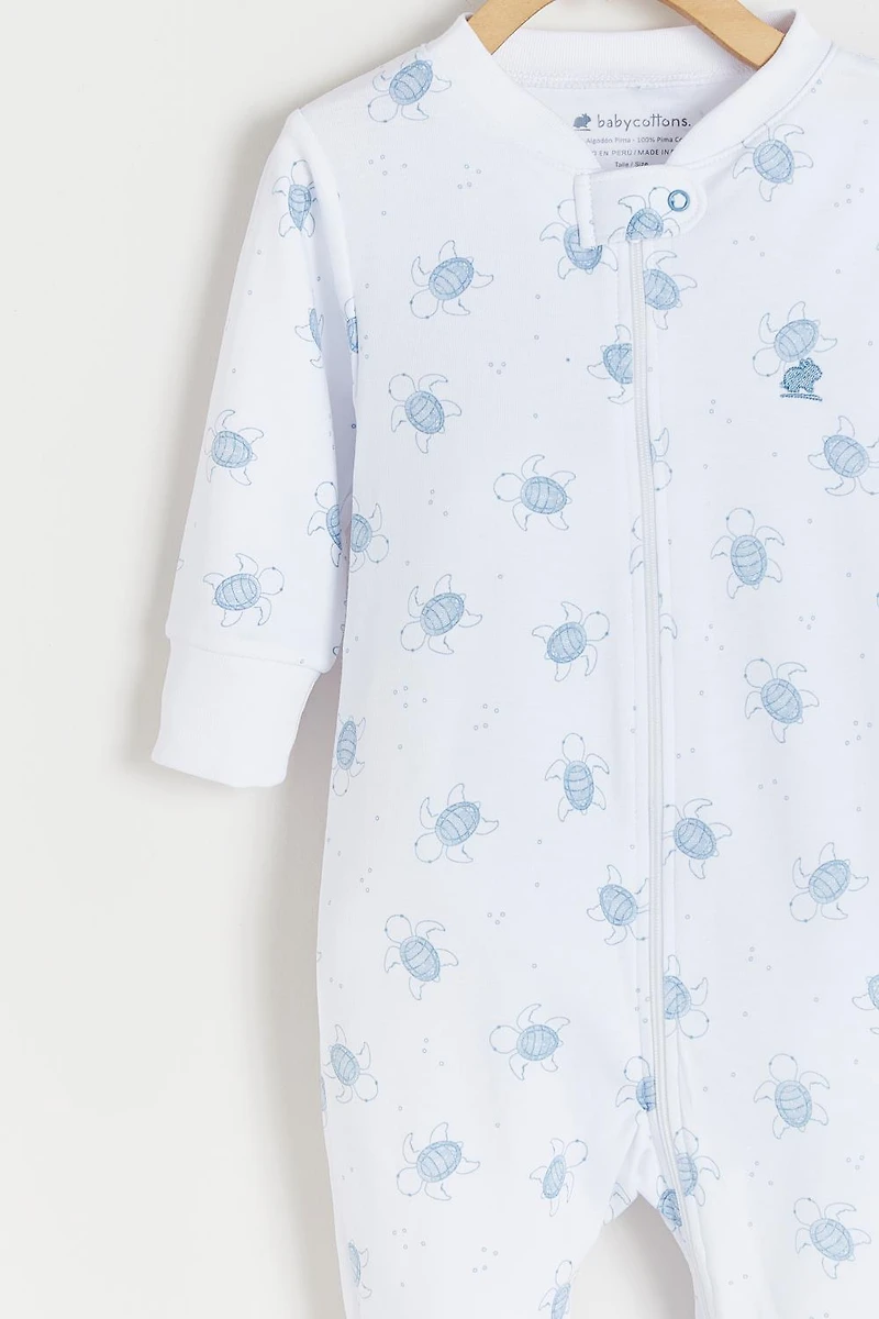 Turtles Zip Footed Pajama