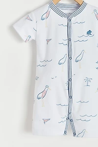 Sea Zip Footed Pajama