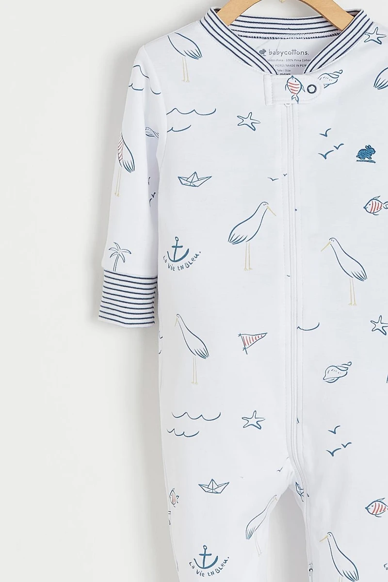 Sea Zip Footed Pajama
