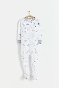 Sea Snug Fit Zip Footed Pajama