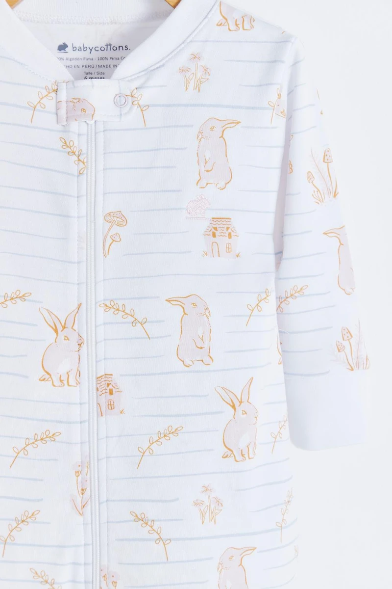 Pom Zip Footed Pajama