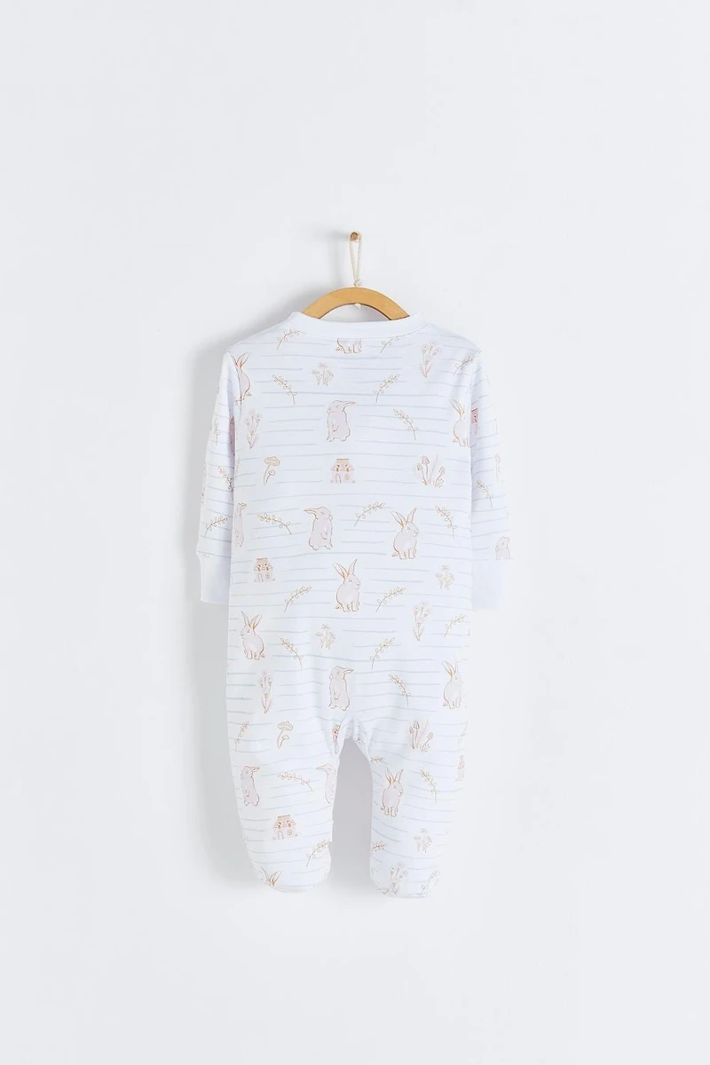 Pom Zip Footed Pajama
