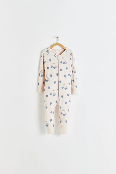 Berrypop Snug Fit Zip Footless Pajama