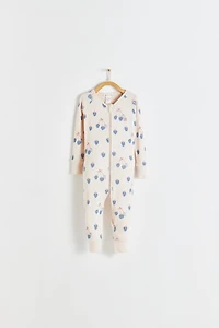 Berrypop Snug Fit Zip Footless Pajama