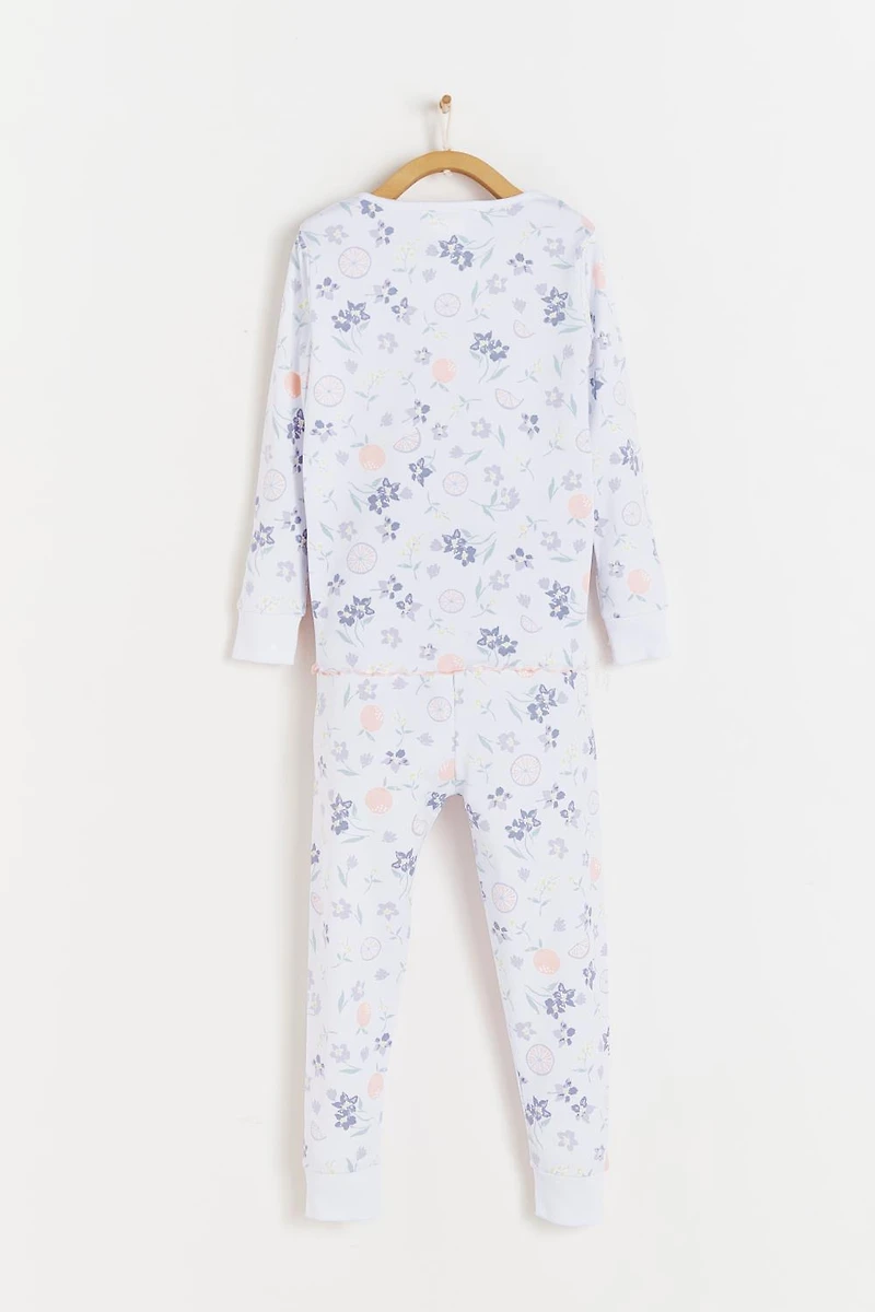 Orange Snug Two-Piece Pajamas