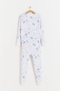 Orange Snug Two-Piece Pajamas