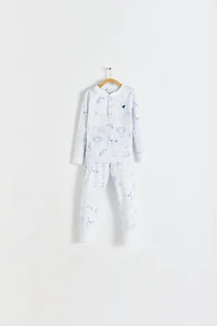 Manji Snug Fit Long Pajama Set