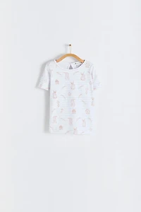 Pom Short Tee & Shorts Pajama Set