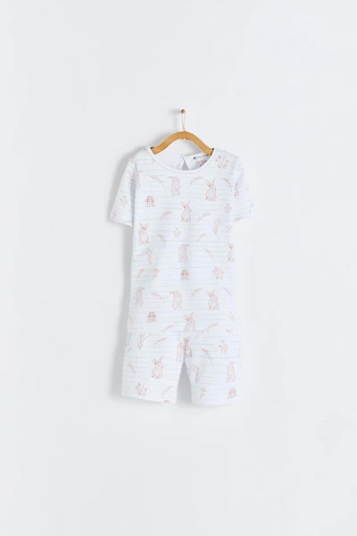Pom Short Tee & Shorts Pajama Set