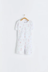 Pom Short Tee & Shorts Pajama Set