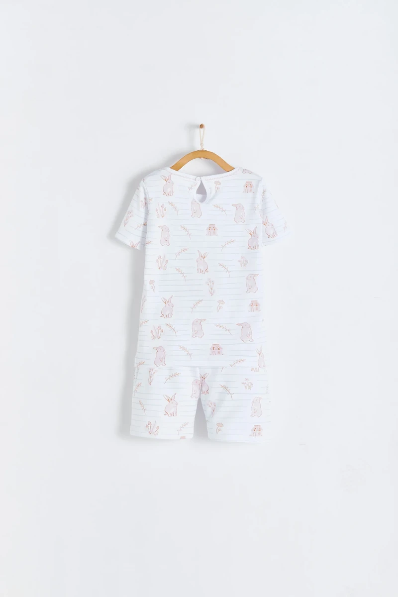 Pom Short Tee & Shorts Pajama Set