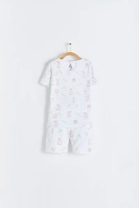 Pom Short Tee & Shorts Pajama Set