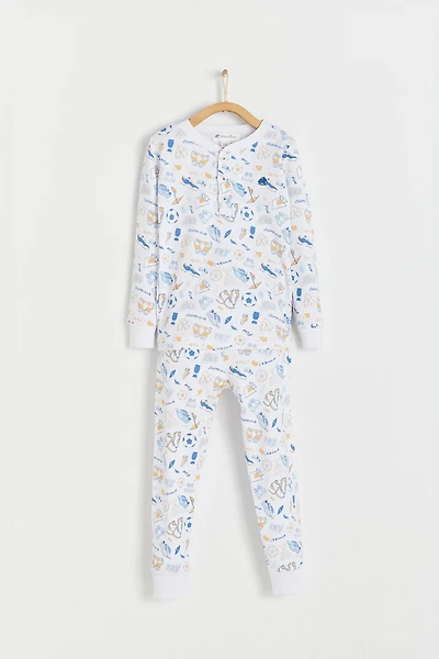 Inter Snug Fit Long Pajama Set